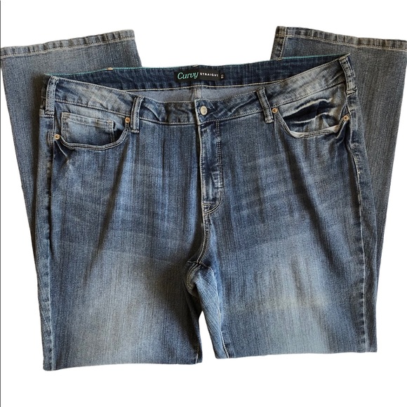 size 22 straight leg jeans